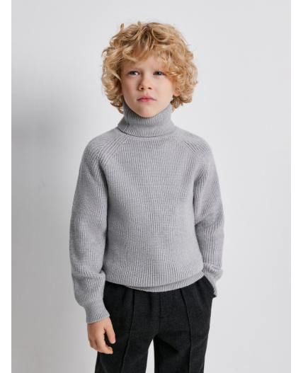 Свитер детский для мальчиков Kevin серый меланж