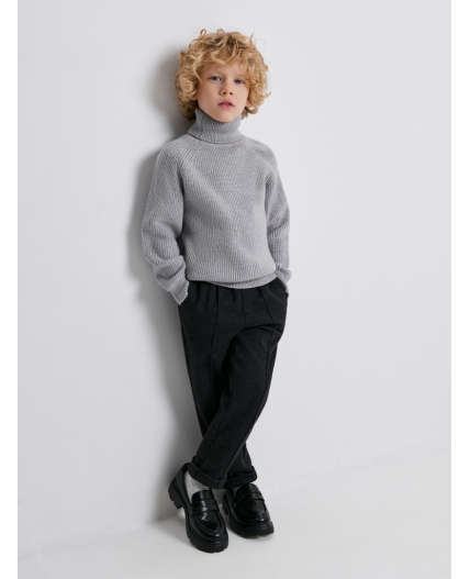 Свитер детский для мальчиков Kevin серый меланж