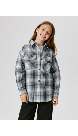 Куртка детская для девочек Korumba1 серая клетка