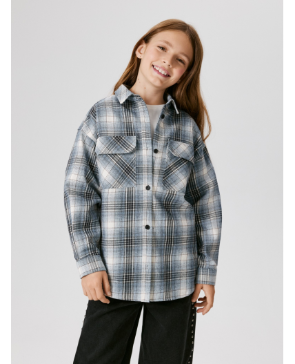 Куртка детская для девочек Korumba1 серая клетка