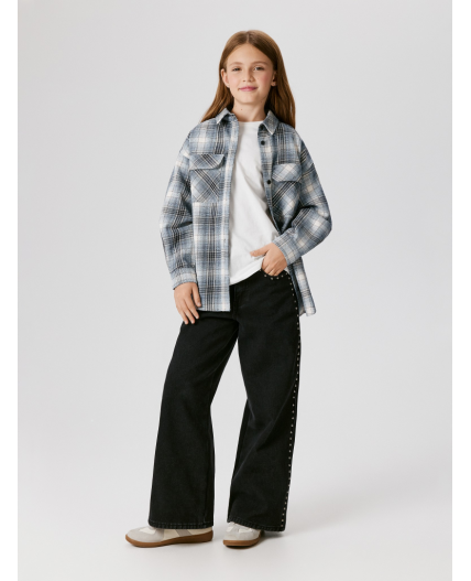 Куртка детская для девочек Korumba1 серая клетка