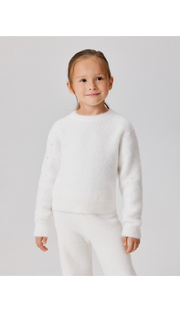 Джемпер детский для девочек Lika белый