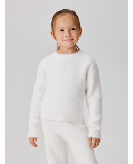 Джемпер детский для девочек Lika белый