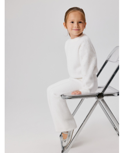 Джемпер детский для девочек Lika белый