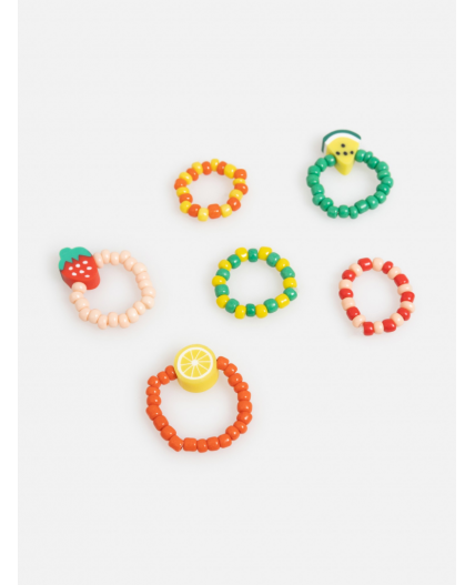 Набор из 6 колец дет. Manbok цветной