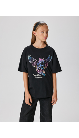 Футболка детская для девочек Mardin черный