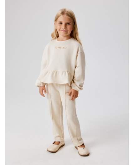 Комплект детский для девочек ((1)джемпер и (2)брюки) Masindi_set крем