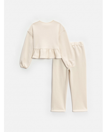 Комплект детский для девочек ((1)джемпер и (2)брюки) Masindi_set крем