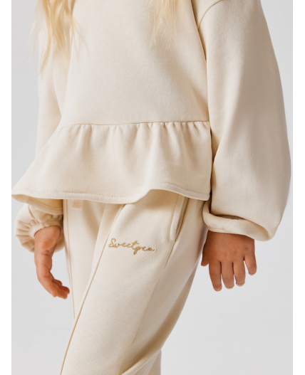 Комплект детский для девочек ((1)джемпер и (2)брюки) Masindi_set крем