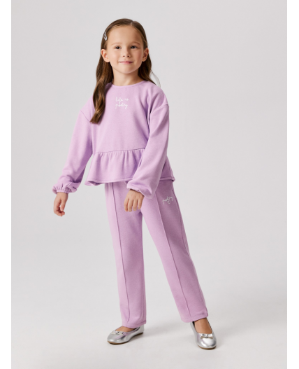 Комплект детский для девочек ((1)джемпер и (2)брюки) Masindi_set лавандовый