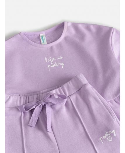 Комплект детский для девочек ((1)джемпер и (2)брюки) Masindi_set лавандовый