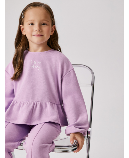 Комплект детский для девочек ((1)джемпер и (2)брюки) Masindi_set лавандовый