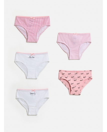 Трусы детские для девочек в наборе из 5 шт. Meisa цвет в ассортименте
