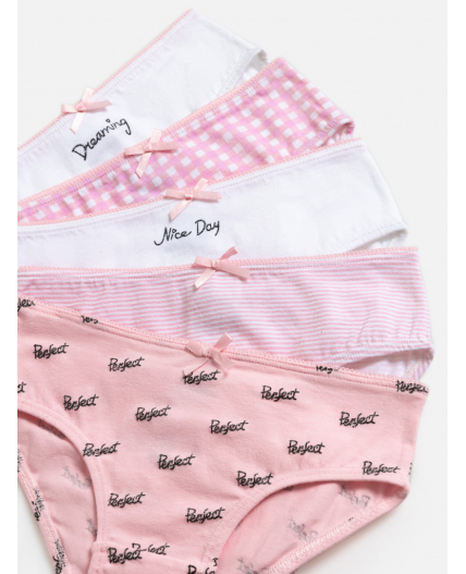 Трусы детские для девочек в наборе из 5 шт. Meisa цвет в ассортименте