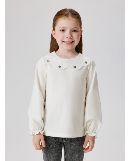 Блузка детская для девочек Naravan молочный