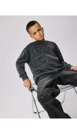 Брюки джинсовые детские для мальчиков Nomu черный