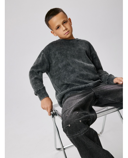 Брюки джинсовые детские для мальчиков Nomu черный