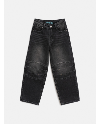 Брюки джинсовые детские для мальчиков Nomu черный