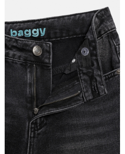 Брюки джинсовые детские для мальчиков Nomu черный