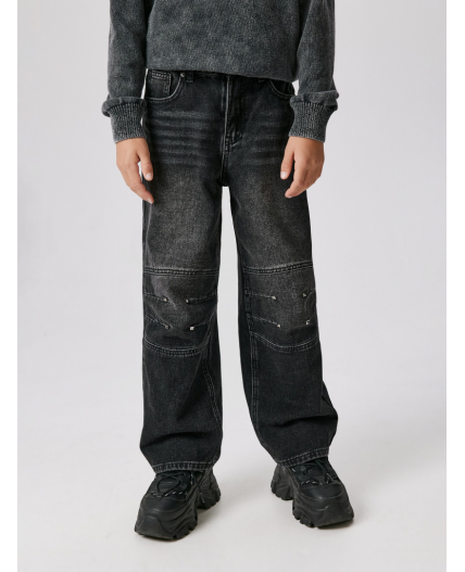 Брюки джинсовые детские для мальчиков Nomu черный