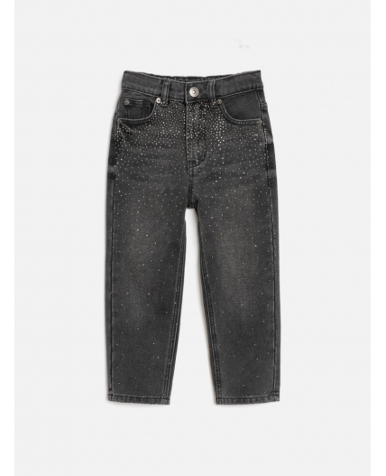Брюки джинсовые детские для девочек Olan темно-серый