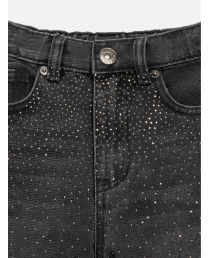 Брюки джинсовые детские для девочек Olan темно-серый