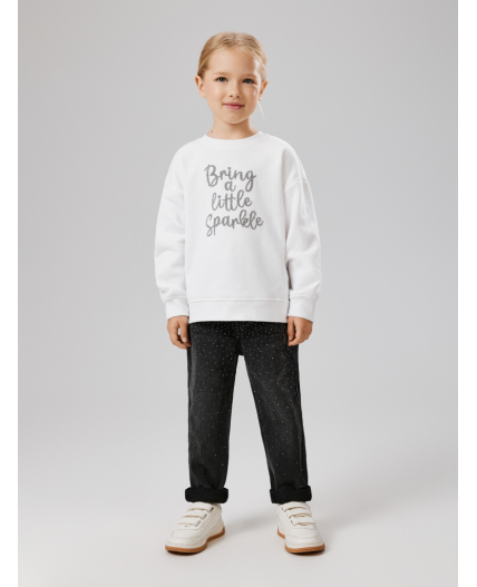 Брюки джинсовые детские для девочек Olan темно-серый