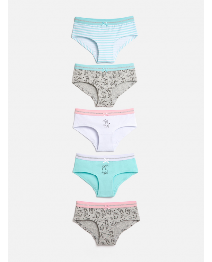 Трусы детские для девочек в наборе из 5 шт. Pariya цвет в ассортименте