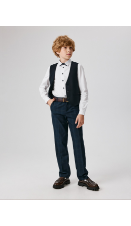 Брюки детские для мальчиков Pavel pt reg1 синяя клетка