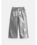 Брюки джинсовые детские для девочек Poka серебряный