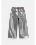 Брюки джинсовые детские для девочек Poka серебряный