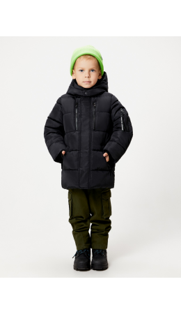 Пальто детское для мальчиков Rabban черный
