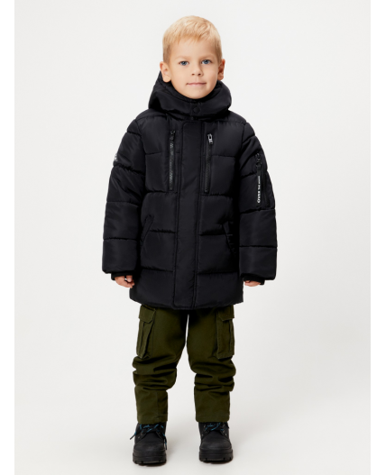 Пальто детское для мальчиков Rabban черный