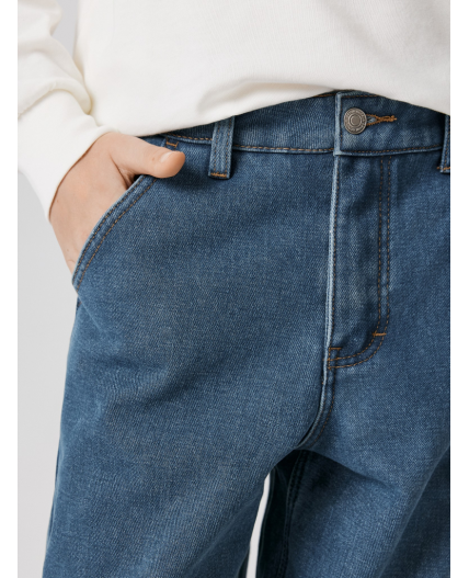 Брюки джинсовые (утепленные) детские для мальчиков Rinner синий