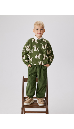 Брюки (утепленные) детские для мальчиков Salas хаки