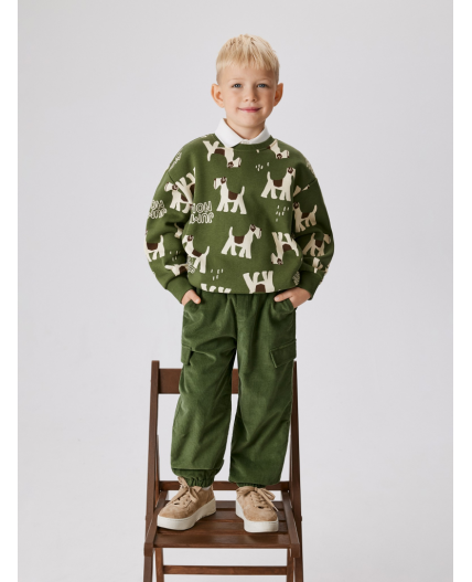 Брюки (утепленные) детские для мальчиков Salas хаки