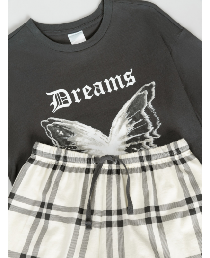 Набор детский для девочек ((1)футболка и (2)шорты) Svati графитовый