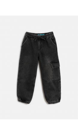 Брюки джинсовые (утепленные) детские для мальчиков Tani темно-серый