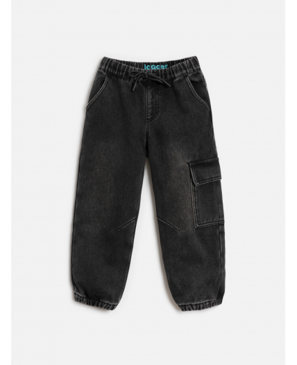Брюки джинсовые (утепленные) детские для мальчиков Tani темно-серый