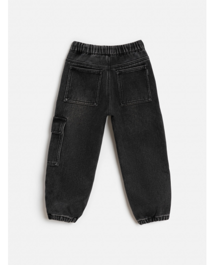 Брюки джинсовые (утепленные) детские для мальчиков Tani темно-серый