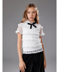 Блузка детская для девочек Tebriz белый