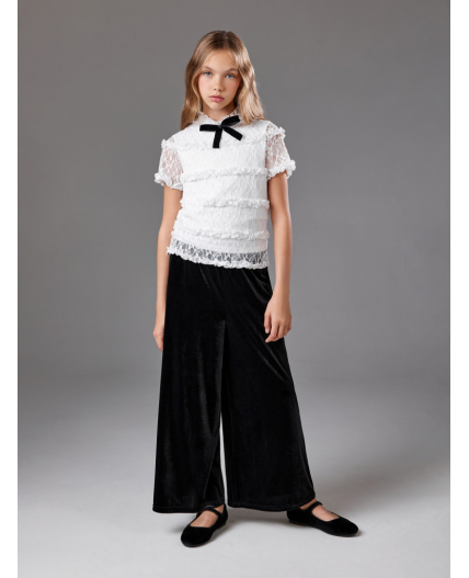 Блузка детская для девочек Tebriz белый