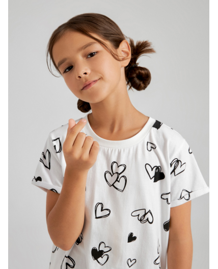 Ночная сорочка детская для девочек Venkian набивка