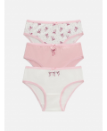 Трусы детские для девочек в наборе из 3шт Andrea цвет в ассортименте