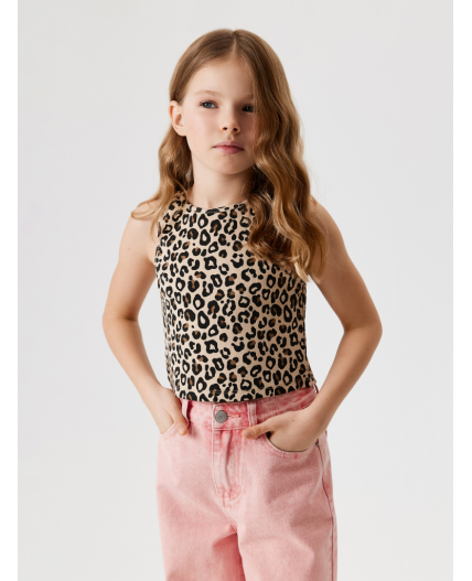 Майка-топ детский для девочек Anis_top леопардовый принт