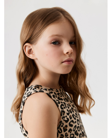 Майка-топ детский для девочек Anis_top леопардовый принт