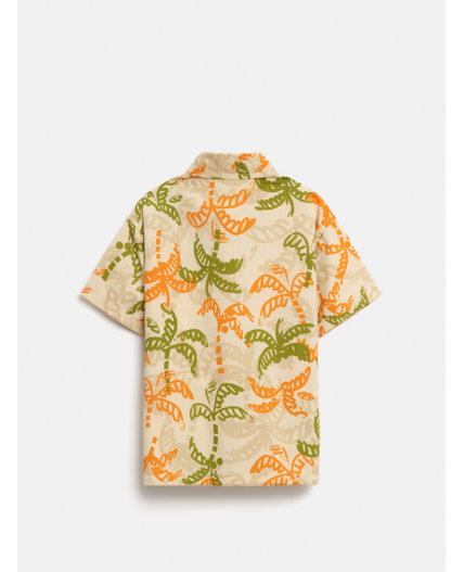 Сорочка верхняя детская для мальчиков Bario бежевый принт