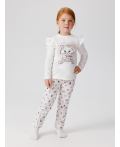 Набор детский для девочек ((1)джемпер и (2)брюки) Bemmi белый