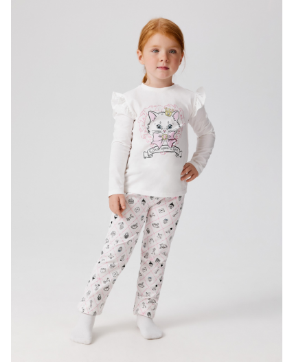 Набор детский для девочек ((1)джемпер и (2)брюки) Bemmi белый