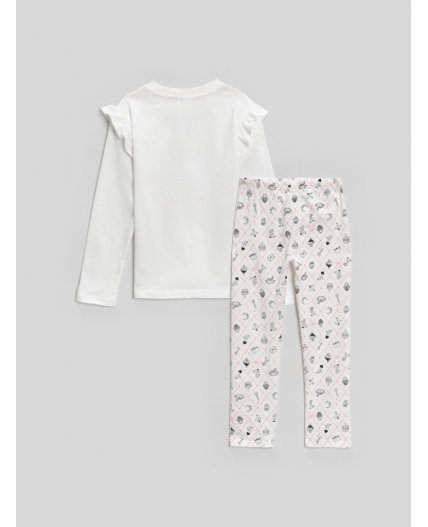 Набор детский для девочек ((1)джемпер и (2)брюки) Bemmi белый